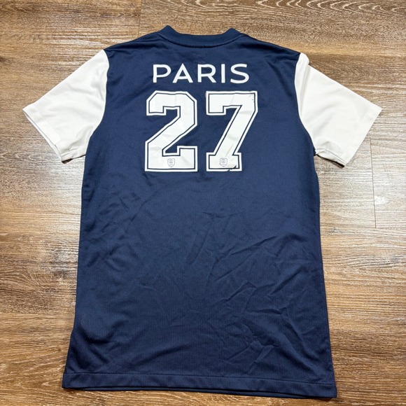 Nike Jersey Men's M Paris Saint Germain PSG Soccer Dri Fit #27 Qatar Airways - Picture 3 of 8